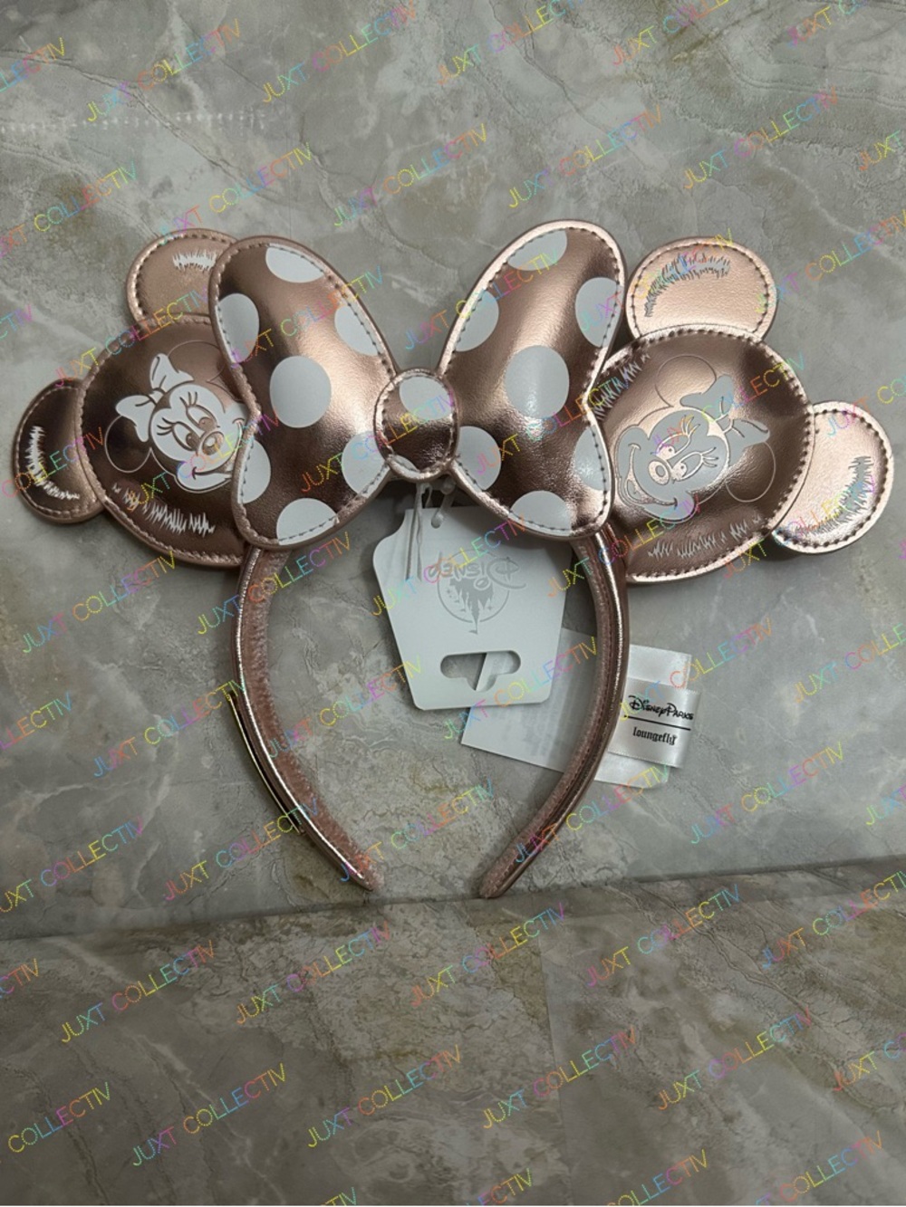 Disney Parks Loungefly Disneyland Minnie Balloon Metallic Leather Ears Headband